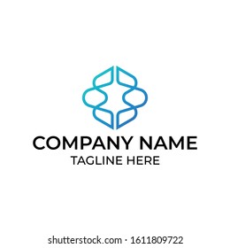 Modern and simple logo design for letter E