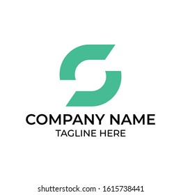 Modern and simple logo design for letter  S