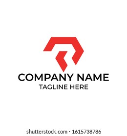 Modern and simple logo design for letter R