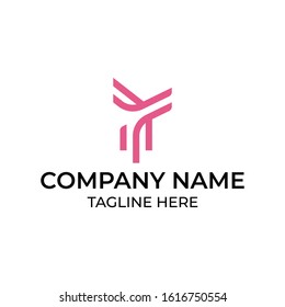 Modern and simple logo design for letter Y