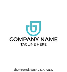 Modern and simple logo design for letter U
