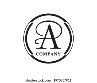 Modern and simple logo design for letter A - stock illustration