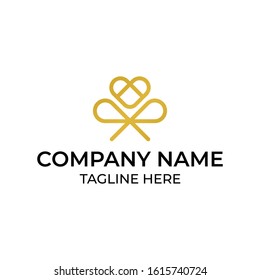 Modern and simple logo design for love and gift