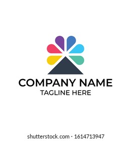 Modern and simple logo design for mountain and wheel