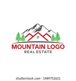 Modern And Simple Logo Design For Mountain Real Estate