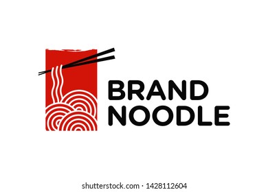 Modern and simple logo design noodle.