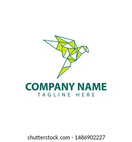Modern and simple logo design for parrot bird with geometric style