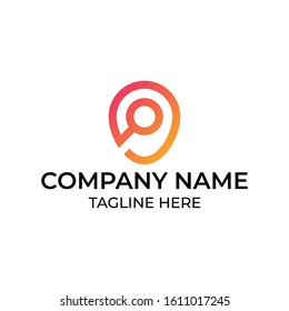 Modern and simple logo design for pin map and magnifying 