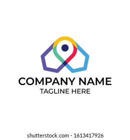 Modern and simple logo design for pin  map