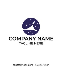 Modern and simple logo design for rocket