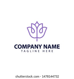 Modern and simple logo design for rose flower