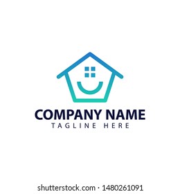 Modern and simple logo design for smile home