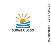 modern and simple logo design for summer beach