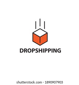 Modern and simple logo dropshipping company.