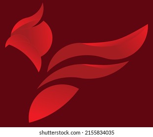 Modern and Simple  Logo Red Eagle