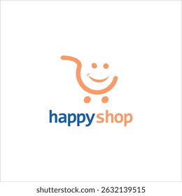 Design de logotipo simples moderno para aplicativo de varejo com conceito de saco de compras de sorriso ícone de vetor colorido para supermercado de loja de mercado e comércio on-line