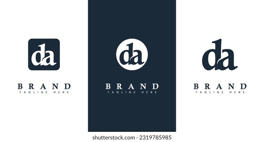 Modernes und einfaches Lowercase DA Letter Logo, geeignet für jedes Unternehmen mit DA- oder AD-Initialen.