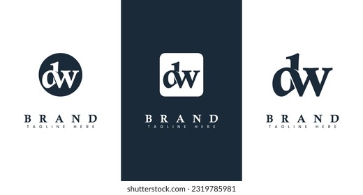 Modern and simple Lowercase DW Letter Logo, suitable for any business with DW or WD initials.