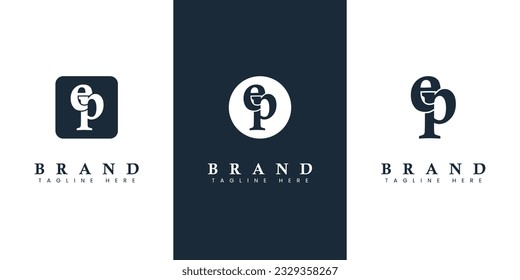Modern and simple Lowercase EP Letter Logo, suitable for business with EP or PE initials.