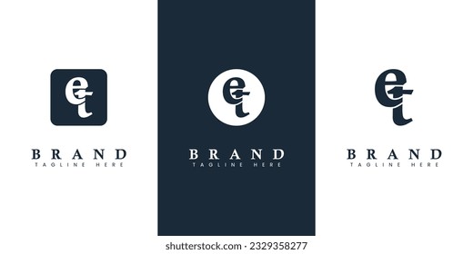 Modernes und einfaches Lowercase ET Letter Logo, geeignet für Unternehmen mit ET- oder TE-Initialen.