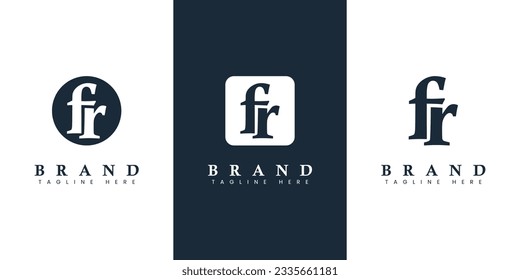 Logotipo moderno y sencillo de letra FR minúscula, adecuado para cualquier negocio con iniciales FR o RF.