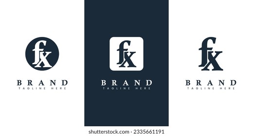 Modern and simple Lowercase FX Letter Logo, suitable for any business with FX or XF initials.