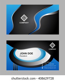 Modern, simple & luxury standard business card design with sharp corners
