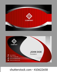 Modern, simple & luxury standard business card design with sharp corners
