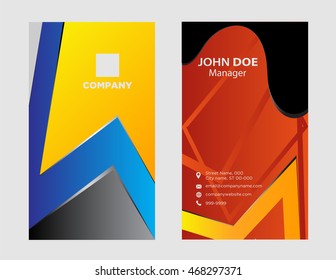 Modern, simple & luxury standard business card design with sharp corners
