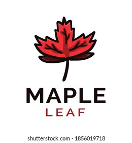 Modern Simple Maple Leaf Logo Design Stock Vector (Royalty Free ...