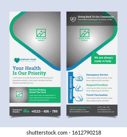 Modern and Simple Medical Rack Card Template Design
