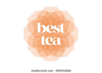 Modern, simple, minimal typographic design of a saying "Best Tea" in tones of red color. Cool, urban, trendy and playful graphic vector art