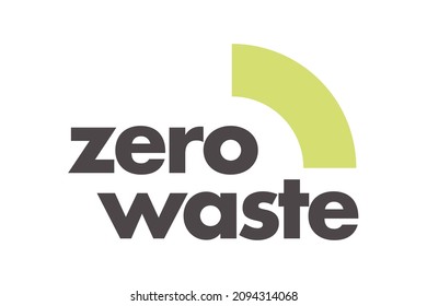 Diseño tipográfico moderno, simple y mínimo de un dicho "Basura cero" en colores grises y verdes. Arte vectorial gráfico genial, urbano y de moda