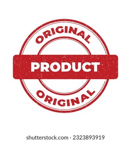 Modern, simple, minimal typographic design of a saying "Original Product" in red and white colors. Cool, urban, trendy graphic vector art.
