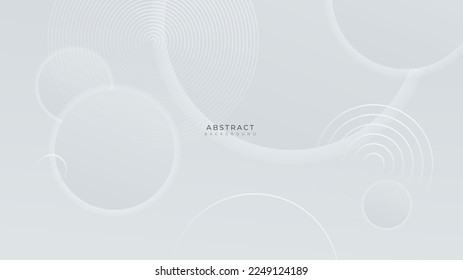 Moderne, schlichte, weiße geometrische Formen auf abstraktem technischem Hintergrund. Abstrakte grafische Design-Banner Muster Präsentation Hintergrund Web-Vorlage.