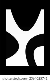 Modern Simple Minimalist Gallery Wall Art. Abstract Art Black and White Prints. Minimalist Modern Drawing Wall Decor