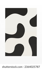 Modern Simple Minimalist Gallery Wall Art. Abstract Art Black and White Prints. Minimalist Modern Drawing Wall Decor
