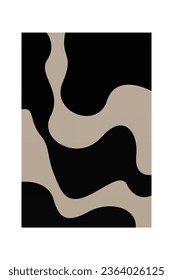 Moderne einfache Minimalgalerie Wall Art. Abstrakte Kunst Schwarz-Weiß-Prints. Minimalistische moderne Wanddekoration