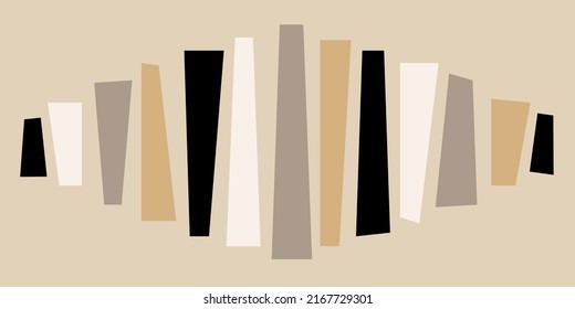 Modern simple minimalistic abstraction with geometric shapes (squares) on a colored background