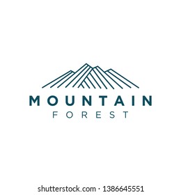 Modern and simple mountain logo design