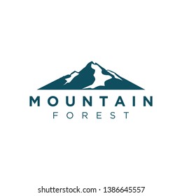 Luxury Mountain Silhouette Logo Design Vector Stock Vector (Royalty ...