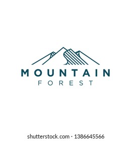 Modern and simple mountain logo design