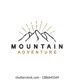Modern and simple mountain logo design