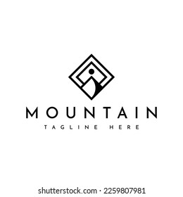 modern and simple mountain logo design