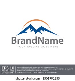 modern simple mountain logo icon vector template