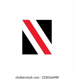 Diseño moderno y simple de logotipo vectorial de letra N.