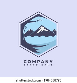 Diseño de vectores con logotipo natural simple moderno
