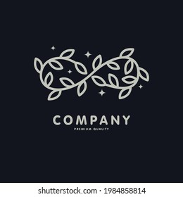 Diseño de vectores con logotipo natural simple moderno