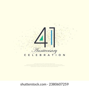 Modern and simple number design for 41st anniversary celebration. Premium vector for poster, banner, celebration greeting.