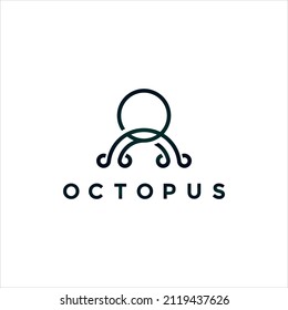 Modern and simple octopus logo design for your company or business